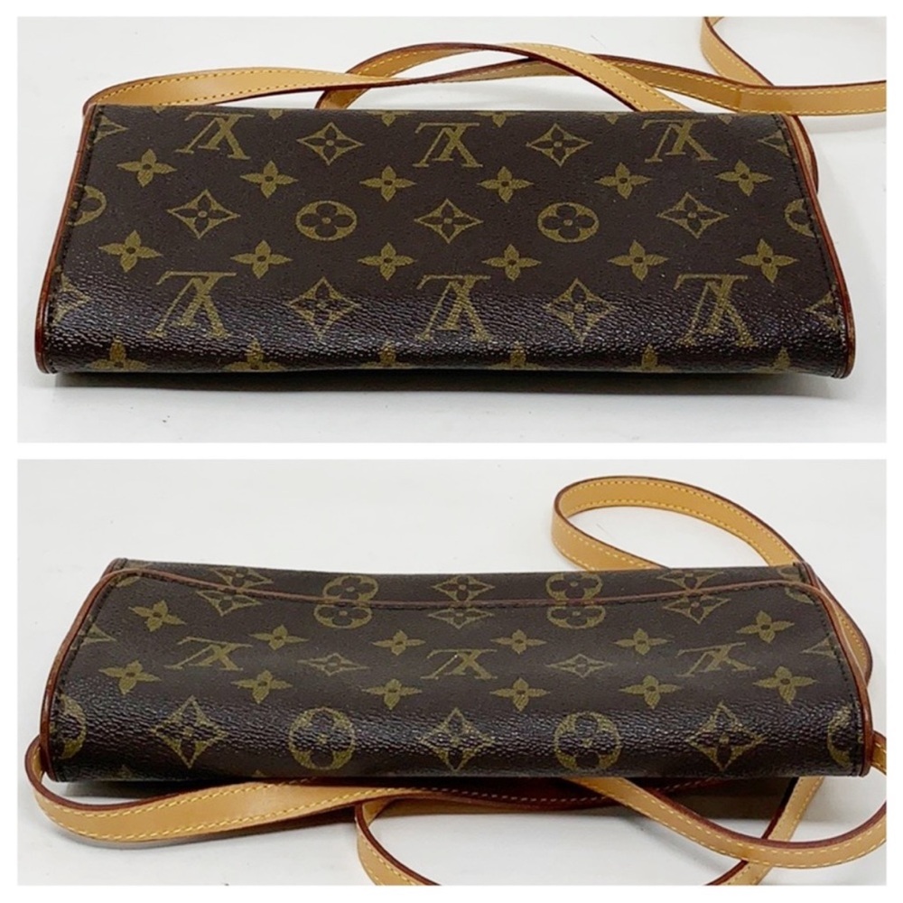 Louis Vuitton Monogram Canvas Clutch with Vachetta Trim *AUTHENTIC*